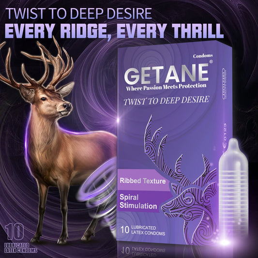 GETANE® Super Smooth Ribbed Lubricated Condoms – Enhanced Protection & Pleasure