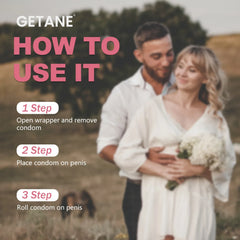 GETANE® Strawberry Flavor Condoms – Sweet Seduction 36 Pack