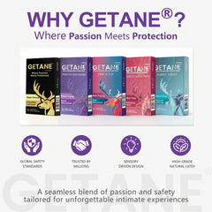 GETANE® Extra Ribbed Condoms – Intense Stimulation 36 Pack